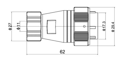 PTG20-14A Multicore Connector Waterproof Dustproof Industrial Plug 2/3/4/5/6/7/8/9/10/12/14 Pin Circular Aviation Power