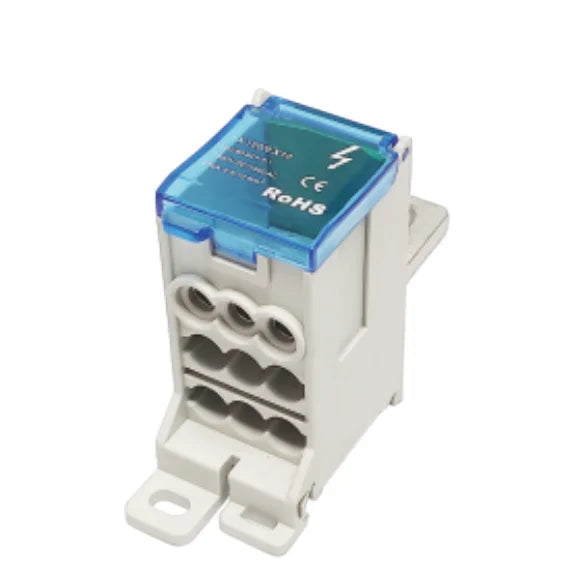 QFJD-120/10X9/K250 250A Power Distribution Block 690V 1 in 9 Out Terminal Box for 120mm2 Main Cable