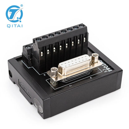 QMT044 15 PIN Female PLC Terminal Station Screw Terminal Block Module for Automotive D-SUB Connector PLC Connect