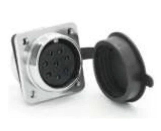 25MF-8H Square Backward Installed Socket H Waterproof Connector GX25 2-18 Pin Circular Flange Cable Connector Aviation