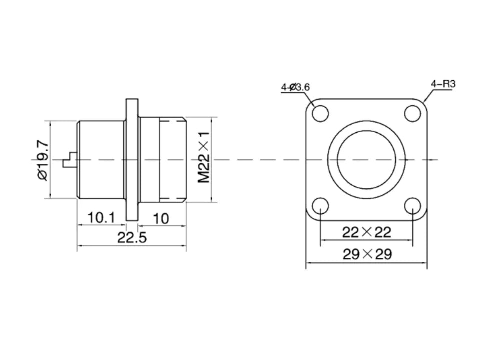 P20-12H High Quality Connector Circular Plastic Socket with Waterproof Copper Contacts Power Applications