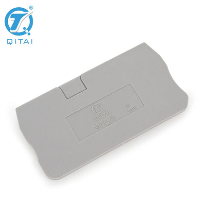 QPT-4G D-ST 4 Din Rail Terminal Blocks End Cover Electrical Control Connection Terminal Block Plate Accessories