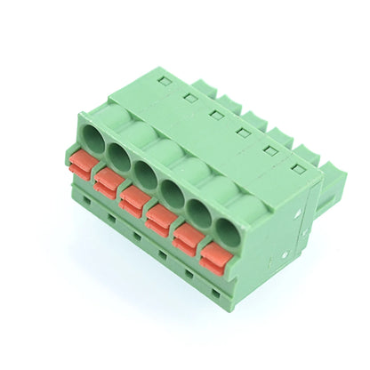 QPL-381-6P 3.81mm Pitch 6P 300v 10A Green High Strength Spring Wire Strong Shock Resistance QPL Series Plug PCB Terminal Blocks