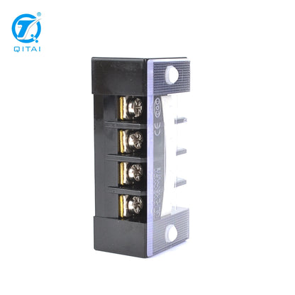 QTB-3004 32A Wire Barrier Terminal Strip Easy Installation Professional Brass 5 Bits Fixed Dual Row Terminal Block