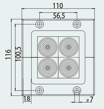 CES 64/4 Set Cable Entry Systems Pre-Cut Cable Entry Plate Sealing Solution Variable Diameter Sealing Frame Made Durable Nylon
