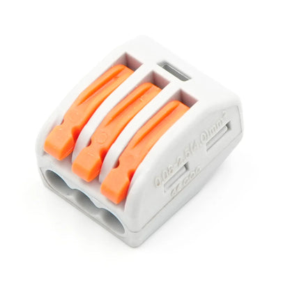 QPCT-213 250V 32A 3P Push-in Quick-Connect Tool-Free Push-in Spring-Loaded  Terminal Blocks