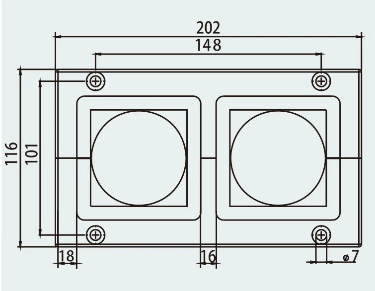 CES KEL-64/2 Cable Entry Systems Pre-Cut Cable Entry Plate Sealing Solution Variable Diameter Sealing Frame Made Durable Nylon
