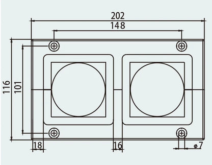 CES KEL-64/2 Cable Entry Systems Pre-Cut Cable Entry Plate Sealing Solution Variable Diameter Sealing Frame Made Durable Nylon