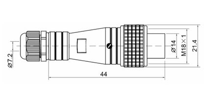 PC16-2A  2P- 9P  Plug a 5A 250V Metal Circular Aviation Connector Waterproof for Aviation