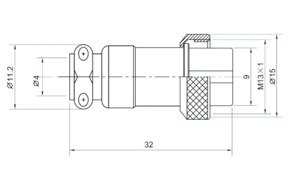 12M-4A 2P-6p Plug 12mm Flat Aviation Connector 7A 250V Waterproof for Power Microwave Automotive Wire Connections