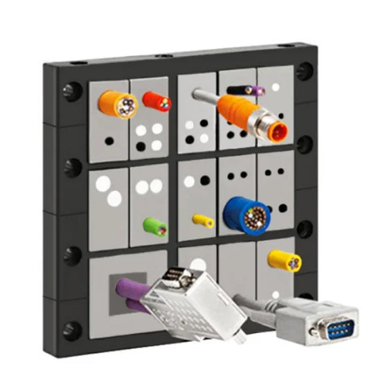 QITAI Nylon CES 24/27-2ET Six-layer Sealing Frame Pre-Cut Cable Entry Plate for Small Middle Grommets