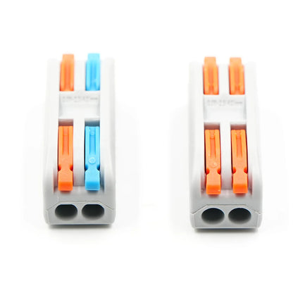 2-Pin Compact Easy Quick Connect Crimp Terminal 250V 32A Copper Splicing Press Wiring Connectors