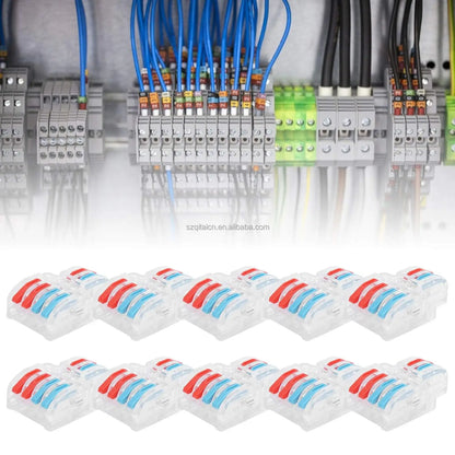 QDF Lever Wire Connectors Clear Transparent Quick Wiring Cable Connector Out Push-in Conductor Terminal Block