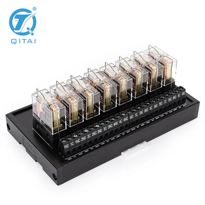 QITAI QMY434-P 1C and 2C High Power 10A 30V Screw Relay Module Terminal Block 8-Channel