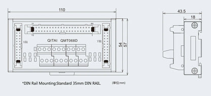 QMT068 Terminal Block 2 Axis Servo/stepper Control Block Quick Connection Between Positioning Module and Servo Drive
