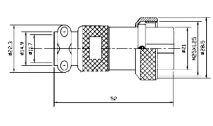 25M-6A Industrial Automation 2-12 Pin Metal Connector Cnc  GX25 Machined Energy Storage System Connector