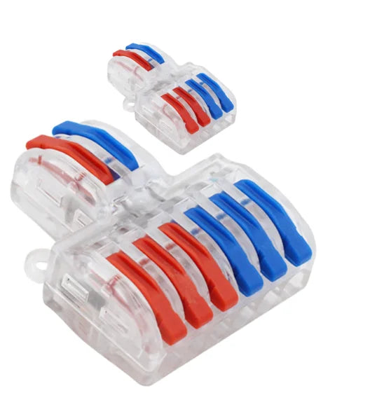 QDF Lever Wire Connectors Clear Transparent Quick Wiring Cable Connector Out Push-in Conductor  Electrical Connectors