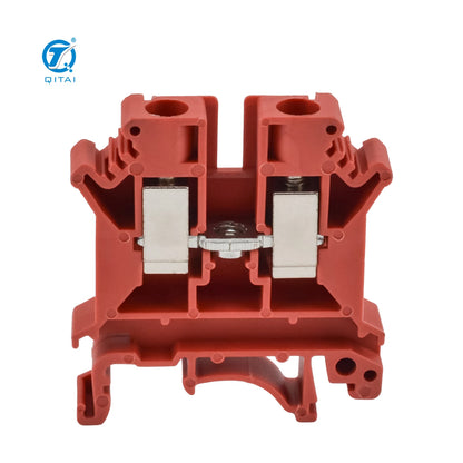 QUKJ-6 UK6N Feed Through Screw Connection Din Rail Terminal Block 800V 41A M4 0.2-6mm² Mounting Type: NS 35