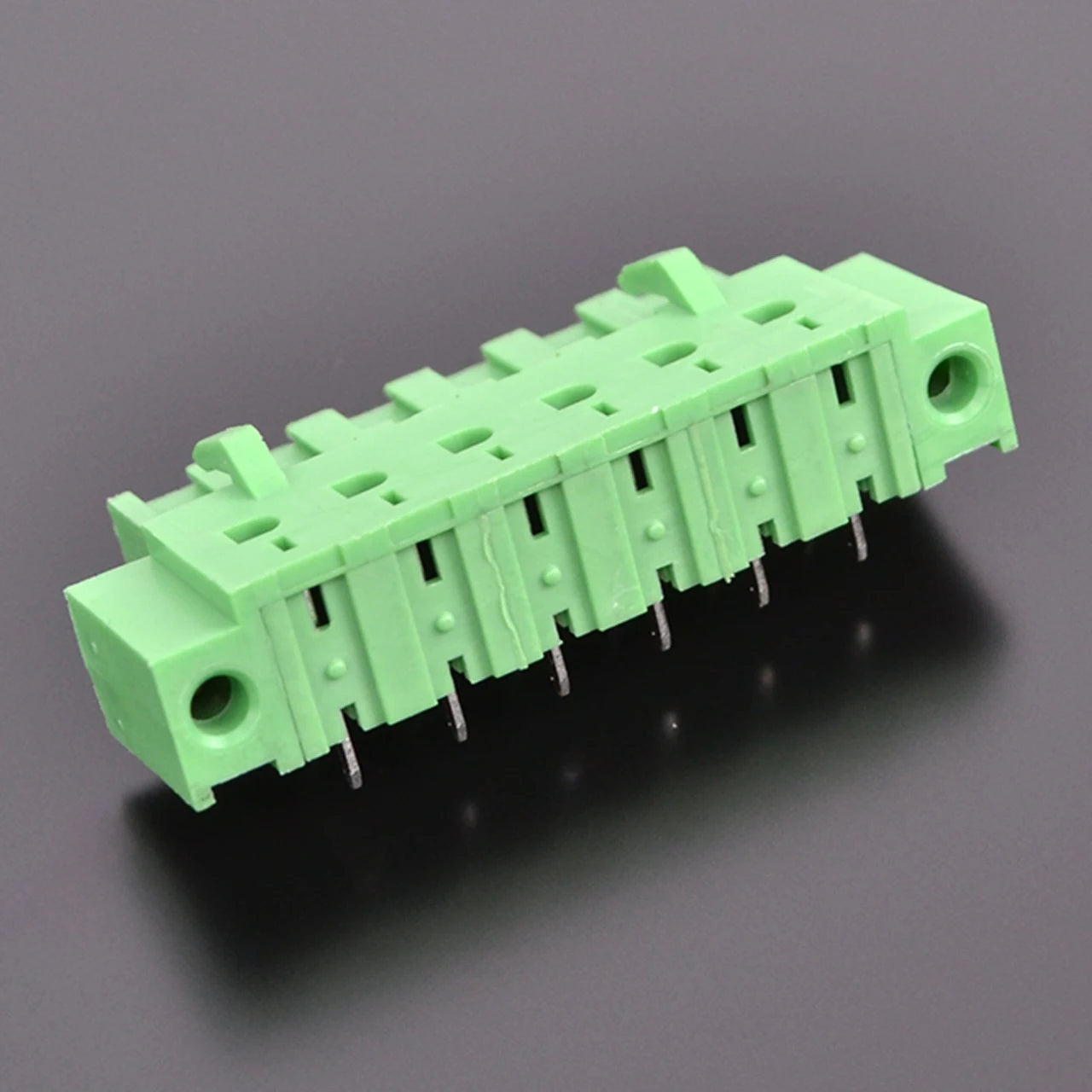 QSP-508RF-6P 5.08mm Pitch 6P  Connector Green Simple Cheap Durable Male and Female PCB Terminal Blocks With Flange