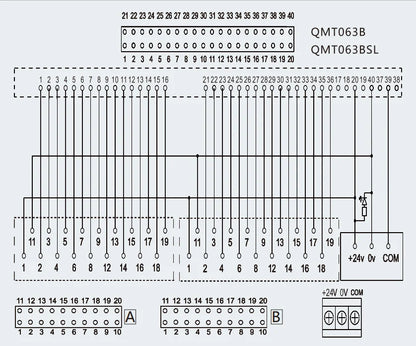 QMT063B Plug-In PLC Relay Terminal Block Module Feed Through Type with IO Station Transfer Terminal Block