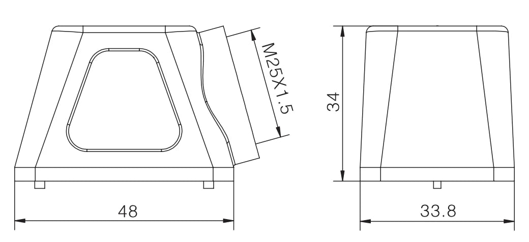 H1M-SK-M25 Heavy Duty Connector Compact Series Top Entry Protective Hoods