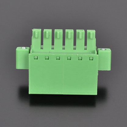 QPZ-381F-6P 3.81mm Pitch 6P 300v 10A M2.0 Screw Green High Strength QPZ Series Plug PCB Terminal Blocks With Flange