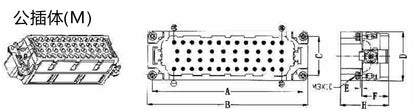 HEE-010-MC 16A 500V HDC Heavy Duty Connector 10P Male Insert Crimp Terminal for Industrial Equipment