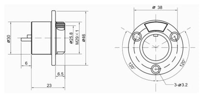 30M-2E Flange Socket E Waterproof Connector GX30 2-14 Pin Circular Flange Cable Connector Aviation