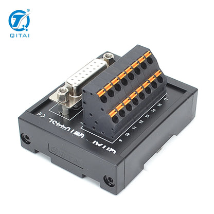 QMT044SL Spring Type 15 PIN Female PLC Terminal Block Module for D-SUB Connector Automotive PLC Connect Terminal Station
