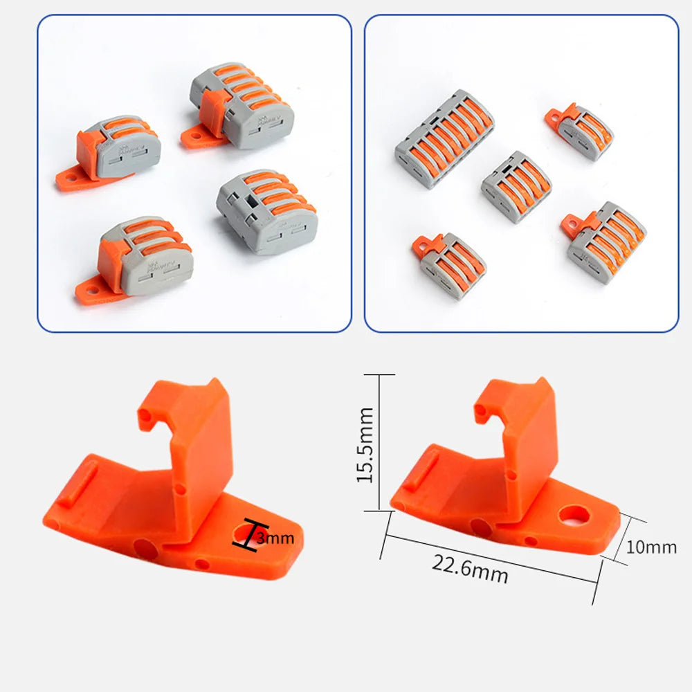 QPCT Quick-connect Terminal Block Screw Mounting Bracket Fixture Arm Holder Frame Terminals Fixing Accessories