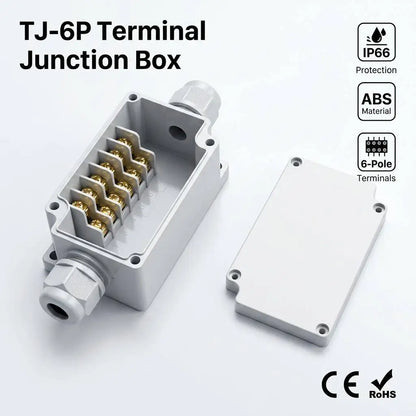 TJ-6P Quality Electrical IP66 Waterproof Outdoor Plastic ABS Terminal Enclosure Case Dustproof Weatherproof Cable Junction Box