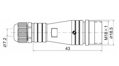 PC16F-2K  Double-notch Socket B Aviation Plug and Socket  2 3 4 5 6 7 8  9  Pin Small Male and Female Connector Hole 16mm