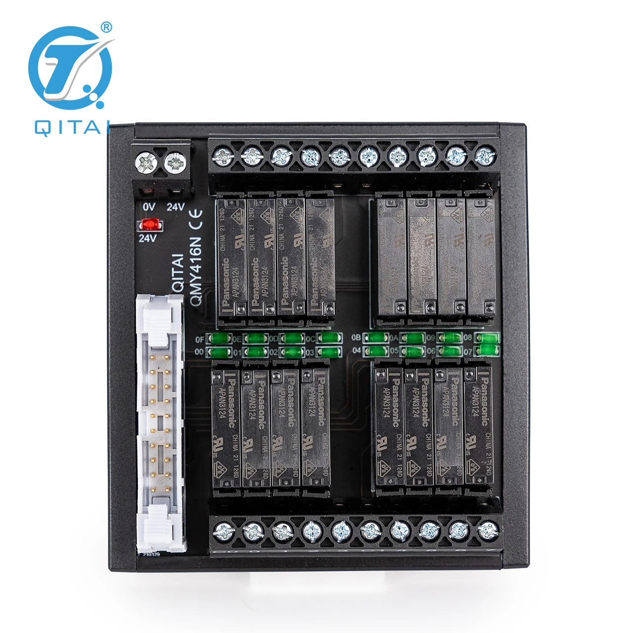 QMY416N QITAI Screw Input Output DC24V Relay Module 16 SSR PLC Terminal Module