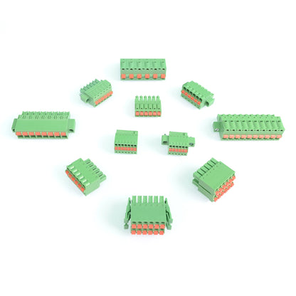 QSP-3.5R  3.50mm Pitch 2P-24P Socket Plug Terminal Block Connector PCB Plug-in Type Green Terminal Block