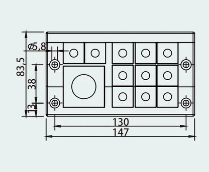 CES 24/15-ED Cable Entry Systems KEL 24/15-E Pre-Cut Cable Entry Plate for Grommets Made of Durable Nylon Material