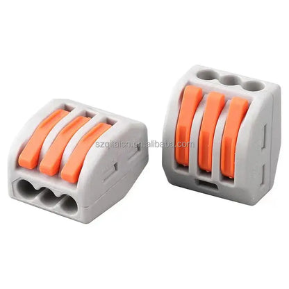 QPCT-21 Series Compact PCT-212/213/214/215/218 Quick Wire Connector 2P/3P/4P/5P/8P Plug-in Electric Wire Terminal Blocks