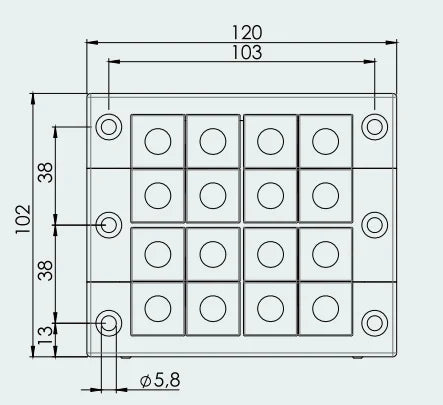 CES 16/16-ET Cable Entry Systems Four-layer Sealing Frame Pre-Cut Cable Entry Plate for Small Middle Grommets