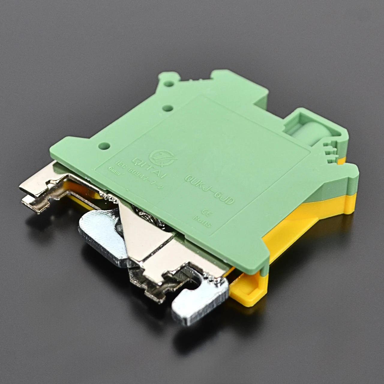 QUKJ-6JD Earth Electrical Terminals Din Rail Screw Include Divider Pieces End Terminal Blocks Terminal Strip