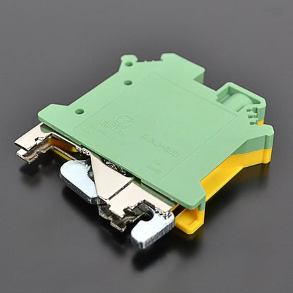 QUKJ-6JD Earth Electrical Terminals Din Rail Screw Include Divider Pieces End Terminal Blocks Terminal Strip