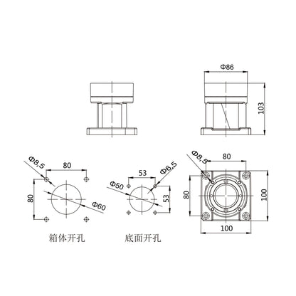 QITAI 45.60.160.00 Support for System Die Casting Aluminium Alloy Cantilever Assembly for 40*60 Tube Made in China