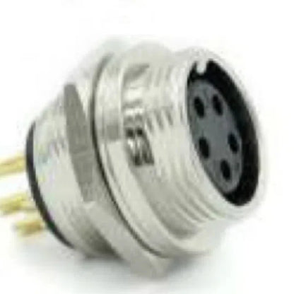 16MF-5B Double-notch Backward Installed Aviation Socket Power RF 4 5 Pin Small Female Connector Hole 16mm 15A