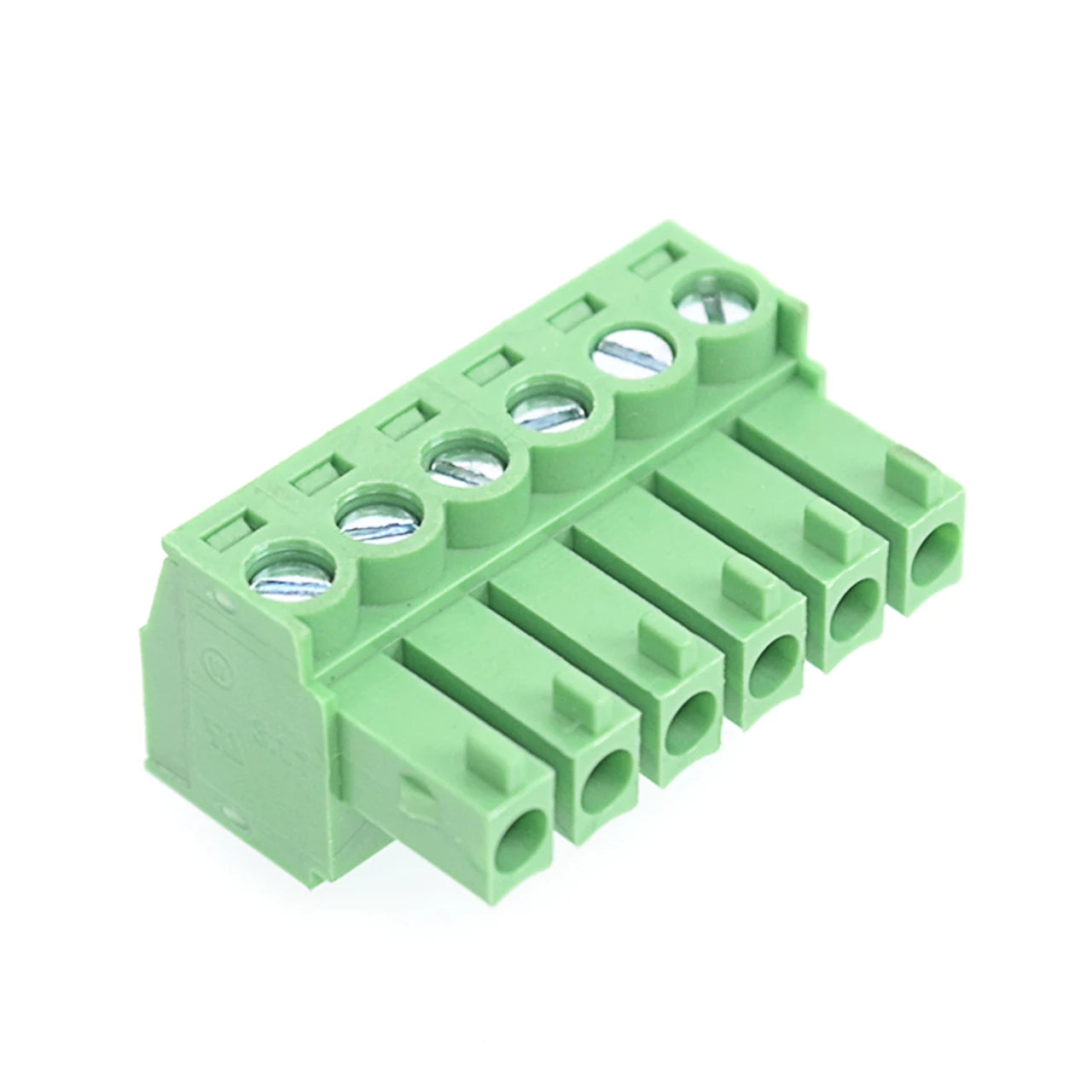QPV-381-6P 3.81mm Pitch 6P 300V 10A Male Wire Connector Terminators PCB Screw Plug-in Terminal Block