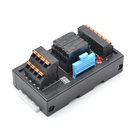 QMY400ASL 4-Bit NPN 24Vdc Control Electromagnetic Relay Module 5A/250V Output with Relay Socket and Plug in Terminal Block