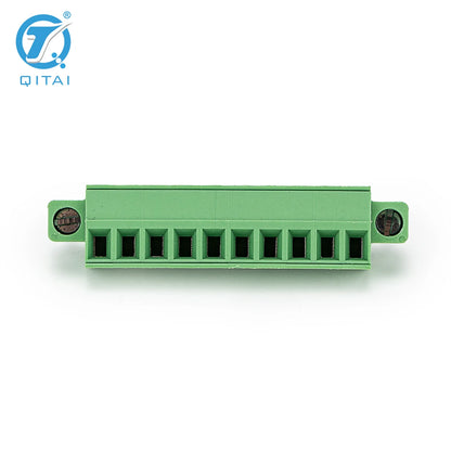 QPV-381F-10P 10 Pole 3.81mm Pitch PCB Mount Screw Terminal Block Connector for PCB Wiring Printed Circuit Board Terminal
