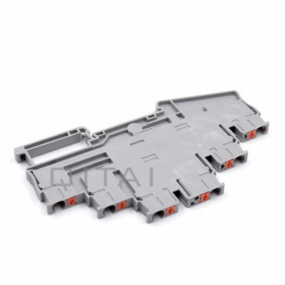 QPT-2.5-3L 2.5mm² Three-layer Triple Din Rail Terminal Block 6-Contacts 3way Spring Terminal Blocks Copper 20A 500V