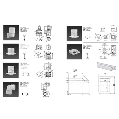 QITAI 45.60.170.00 Support for Arm System Die Casting Aluminium Alloy Cantilever Assembly for 40*60 Aluminum Tube China