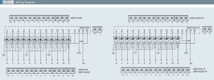 QMY424-P For Automation Control System Wirning DC24V 7.5mA  12 Channel PLC Terminal Block Module