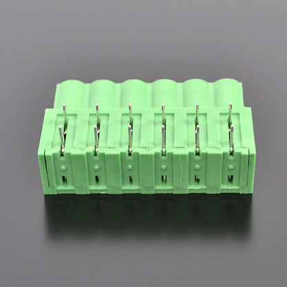 QSP-508R-6P 5.08mm Pitch 6 Pin PCB Terminal Block Connector Green Durable for PLC Automation Power Distribution Control System