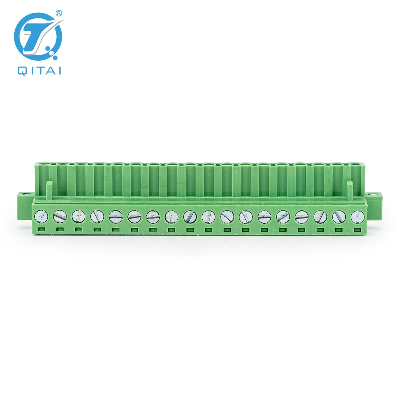 QPV-508F-18P 18-Pole 5.08mm Pitch 300V 15A PCB Mount Screw Terminal Block Connector with Printed Circuit Board Wiring