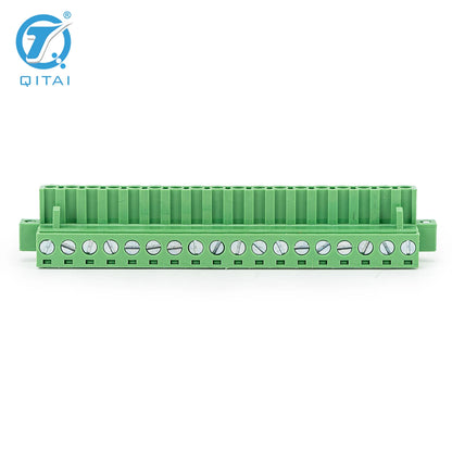 QPV-508F-18P 18-Pole 5.08mm Pitch 300V 15A PCB Mount Screw Terminal Block Connector with Printed Circuit Board Wiring